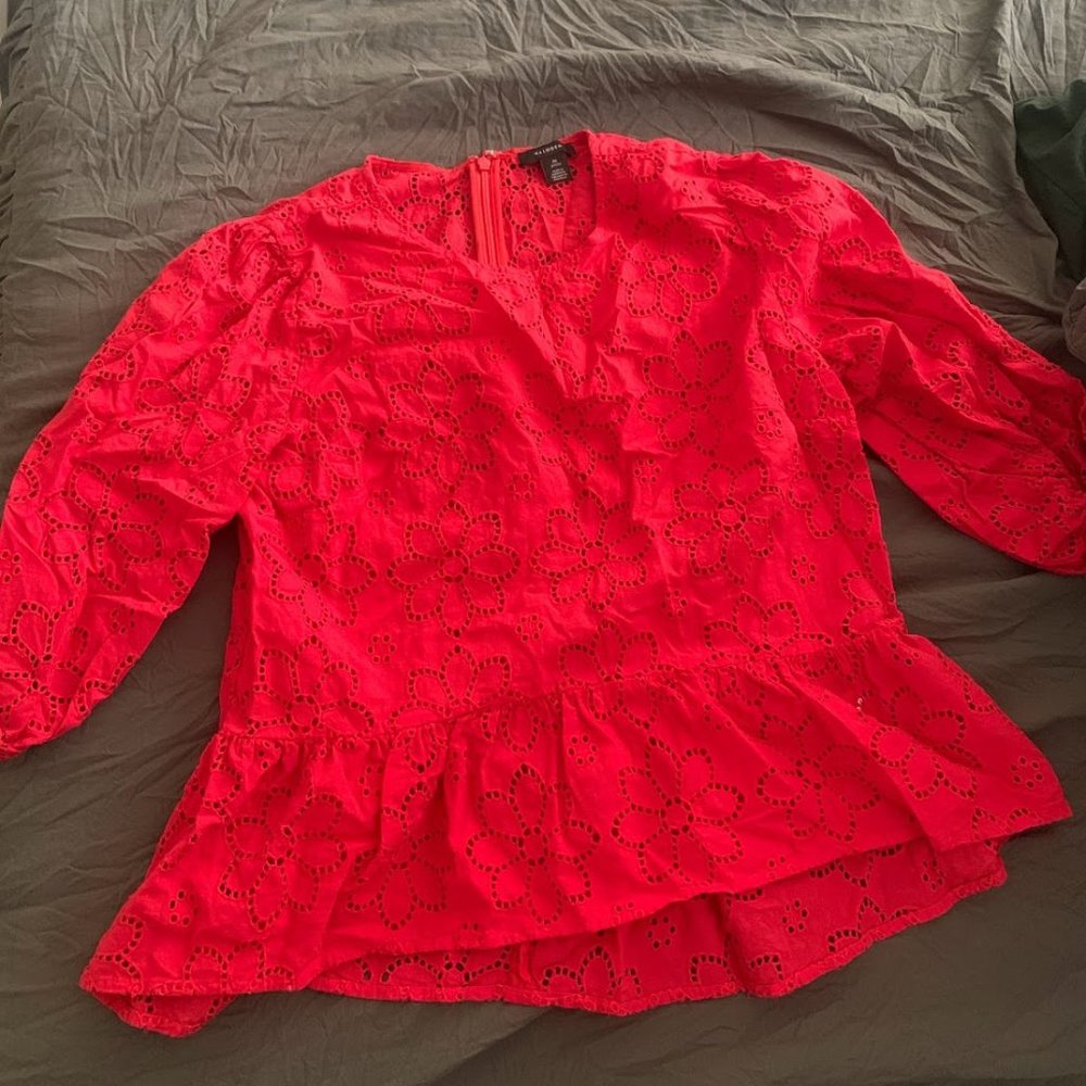 Halogen Red Top (new never worn)